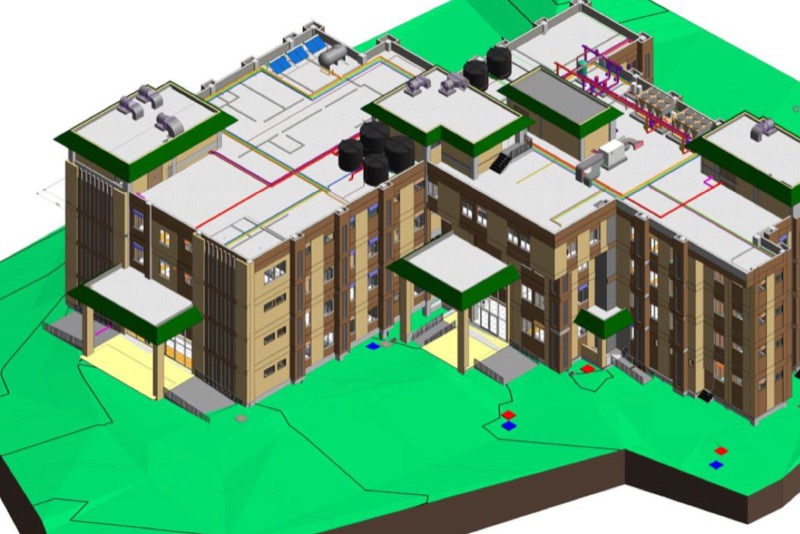 100-bed hospital BIM model