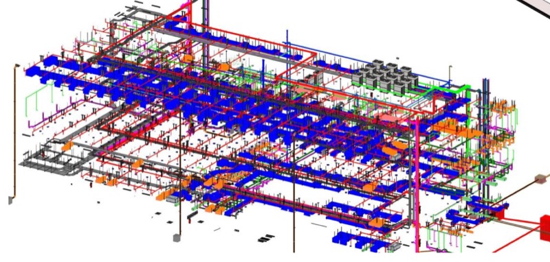 MEP model, station building